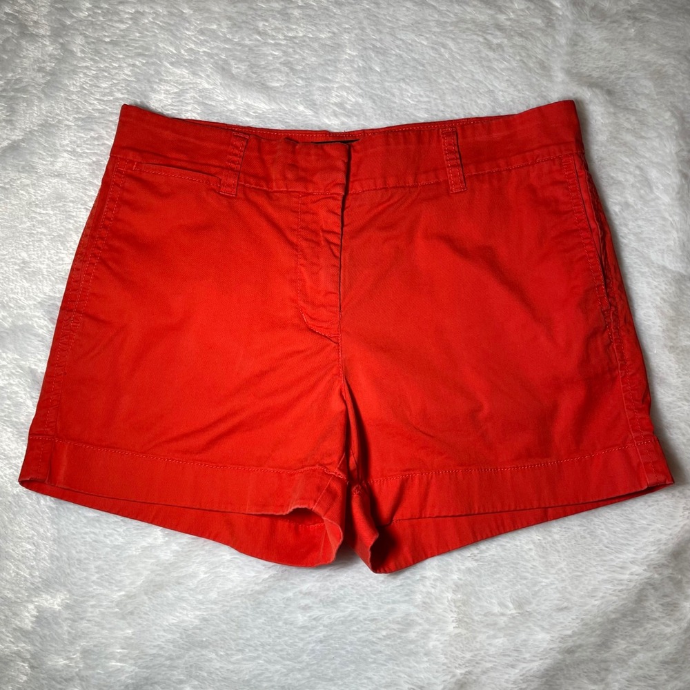 J.Crew Women's Red Orange Chino Shorts Size 2 Preppy Summer Coastal
Classic